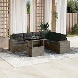 vidaXL 7-dijelni set vrtnih sofa sivi od poliratana | shoptok.hr