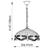  Endon 64080 - Luster na lancu Tiffany DRAGONFLY 3xE27/60W/230V prečnika 41 cm | Eponuda.com