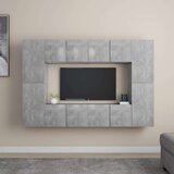  Komplet TV omaric 8-delni betonsko siva iverna plošča, (20732156) | Shoptok.si