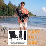 KingCamp Plažni stol KC3841, črn | Shoptok.si