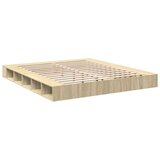  Posteljni okvir sonoma hrast 200x200 cm inženirski les | Shoptok.si