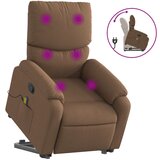  The Living Store Masažni naslanjač s funkcijo vstajanja rjavo blago - Masažni Naslanjač S Funkcijo Vstajanja, (21447264) | Shoptok.si