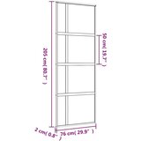  Drsna vrata zlata 76x205 cm prozorno ESG steklo in aluminij, (20983347) | Shoptok.si