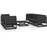 Maison Chic Seti vrtnega pohištva - Vrtna garnitura - Vrtni pohištvo set 7-delna z blazinami trdna borovina, (21800951) | Shoptok.si