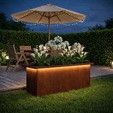  Vrtna posuda za sadnju s LED svjetlom Rđa 30 x 80 x 30 cm | shoptok.hr