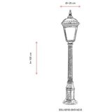 Opviq Vanjska lampa BSU-68185-BKR-M2-B, 100 cm, Podna, IP65, E27, 60W, Smeđa | Eponuda.ba