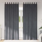  Zavjese za zamračivanje 2 kom. Svjetlosiva 140 x 225 cm Baršun | shoptok.hr