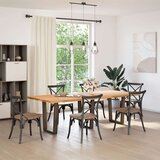  Noge jedilne mize V-oblika 3 kosi naravno jeklo 70x(72-73,3) cm, (21828663) | Shoptok.si
