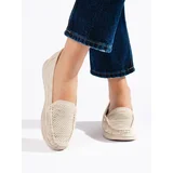 Shelvt Women's beige loafers