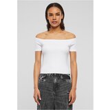 Urban Classics Women's T-shirt Organic Off Shoulder Rib - 2 Pack white+white | shoptok.hr