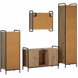  Set ormarića za kupaonicu 4 kom. Hrast artisan 40 x 36 x 181 cm - Hrast artisan Ormar ispod sudopera (1 vrata i 2 police) + vise | shoptok.hr