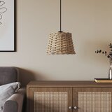 vidaXL Sjenilo za stropnu svjetiljku smeđe Ø20x15 cm od pruća Cijene