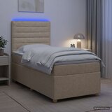  Boxspring krevet s madracem Krem 90 x 200 cm Tkanina | shoptok.hr
