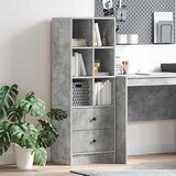  Highboard s ladicama Betonski sivi 45,5 x 34 x 127 cm | shoptok.hr