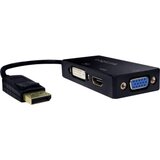 Logilink Adapter [1x Muški konektor DisplayPort - 1x Ženski konektor DVI, 24 + 1 pol, Ženski konektor HDMI, Ženski konektor VGA] Crna Log Cijene