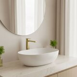 REA Bath Visoka umivaonička miješalica Rea Arlo Brush Gold | shoptok.hr