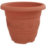  Okrogli cvetlični lonec 6 pcs Kamnito rdeča Ø 22 x 18 cm, (5000207828) | Shoptok.si
