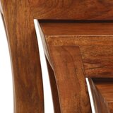 3 Set uklapajućih stolića 3 kom 50x35x50 cm smeđi drvo bagrema | shoptok.hr
