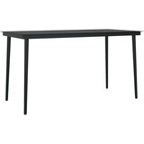  7-dijelni vrtni blagovaonski set s jastucima crni | shoptok.hr