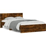 vidaXL Okvir za krevet s uzglavljem i LED boja hrasta 140x200 cm | shoptok.hr