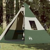  The Living Store Šotor za kampiranje tipi za 7 oseb zelen vodoodporen - Šotor Za Kampiranje, (21442653) Cene