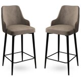 Hanah home enox - cappuccino, black cappuccinoblack bar stool set (2 pieces) cijene