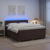  Boxspring krevet s madracem Tamno smeđa 160 x 200 cm Tkanina - Tamno smeđa 160 x 200 cm Dizajn linija | shoptok.hr