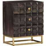 vidaXL Noćni ormarić crni 40 x 30 x 50 cm od masivnog drva manga | shoptok.hr