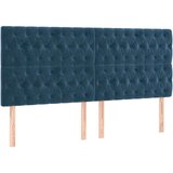  Posteljno vzglavje temno modro 180x7x118/128 cm žamet, (20932471) | Shoptok.si