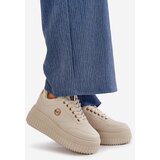 Boto Sneakers Women's Sports Shoes Insulated On Massive Sole Beige Ardiela | Shoptok.si