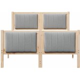 Okvir kreveta s uzglavljem Smeđa i svijetlo siva 120 x 200 cm | shoptok.hr