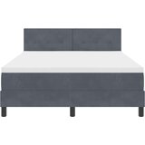 LED Box Spring Krevet Tamno siva 160 x 200 cm Baršun | shoptok.hr