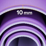 Rebel Active prostirka za gimnastiku za jogu, pilates, fitness, 200x115cm, debljine 1cm, TPE materijal, ljubičasta | shoptok.hr