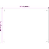  Kuhinjske zaštite od prskanja 2 kom bijele 80 x 60 cm staklene | shoptok.hr