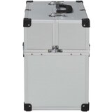 vidaXL Kovček za orodje 38x22,5x34 cm srebrn aluminij | Shoptok.si