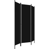 Sobna pregrada s 3 panela crna 150 x 180 cm | shoptok.hr