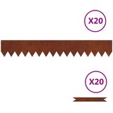  Ograda oko Travnjaka 20 pcs Rđa 100 x 0,05 x 15 cm | shoptok.hr
