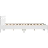  Okvir kreveta s uzglavljem bijeli 200x200 cm konstruirano drvo | shoptok.hr