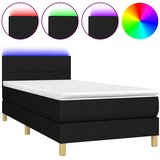  box spring s madracem LED crni 80 x 200 cm od tkanine | shoptok.hr