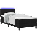 Box Postelja z vzmetnico z vzmetnico Črna 80 x 200 cm blago, (5000126224) | Shoptok.si