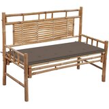 Vrtna klupa s jastukom 120 cm od bambusa | shoptok.hr