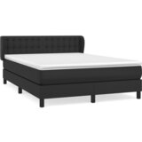 The Living Store Box spring postelja z vzmetnico črn 140x190 cm umetno usnje - Box Spring Postelja, (21519756) | Shoptok.si