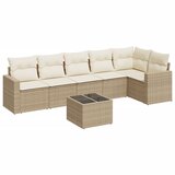 vidaXL 7-dijelni set vrtnih sofa od poliratana s jastucima bež | shoptok.hr