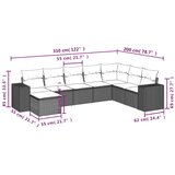 vidaXL 8-dijelni set vrtnih sofa od poliratana s jastucima crni | shoptok.hr