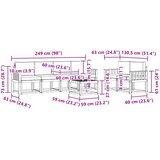  Set vanjskih sofa 7 kom. Prirodna i bež | shoptok.hr