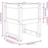 Sadilice 2 kom crne 40 x 40 x 52,5 cm od masivne borovine | shoptok.hr