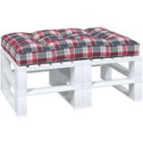  Jastuk za palete crveni karirani 120 x 80 x 12 cm od tkanine | shoptok.hr