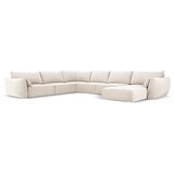 Mazzini Sofas Bež žametna kotna sedežna garnitura v obliki črke "U" (levi kot) Vanda – | Shoptok.si