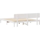  Krevetna konstrukcija Bijelo 180 x 200 cm Čvrsto borovo drvo | shoptok.hr