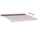 Tenda na ručno uvlačenje s LED smeđa 450 x 350 cm | Eponuda.ba